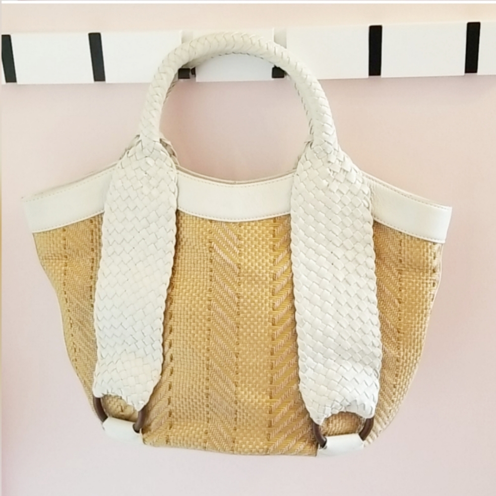 COLE HAAN woven handbag - Picture 1 of 13